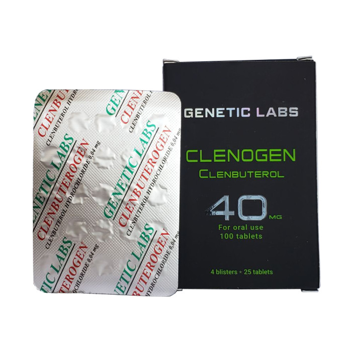 Clenogen - 40 мг. (Кленбутерол) Genetic Labs 100 таб.